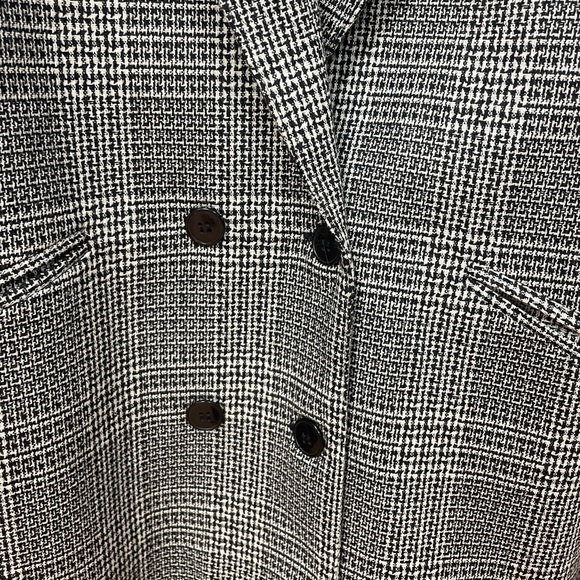 Vintage 80s Marcella Priani Wool and Leather Blazer - Picture 3 of 5